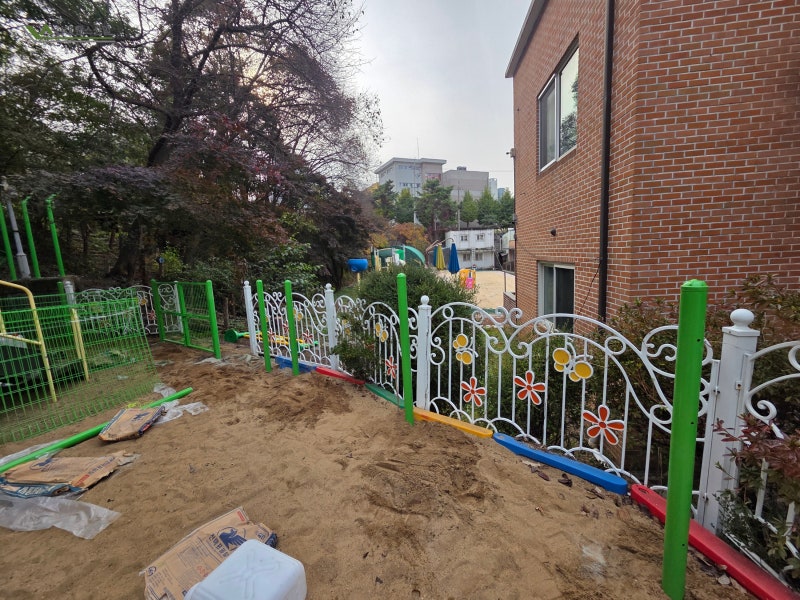 서울휀스 현대휀스산업 구로구 동정성모유치원 놀이터 메쉬휀스 시공 후기