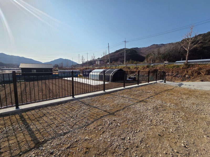 강원도 원주휀스 전원주택 펜스 반려견을 위한 대문 설치