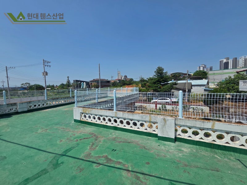 전원주택 휀스 옥상 설치 메쉬휀스 시공 [현대휀스산업]