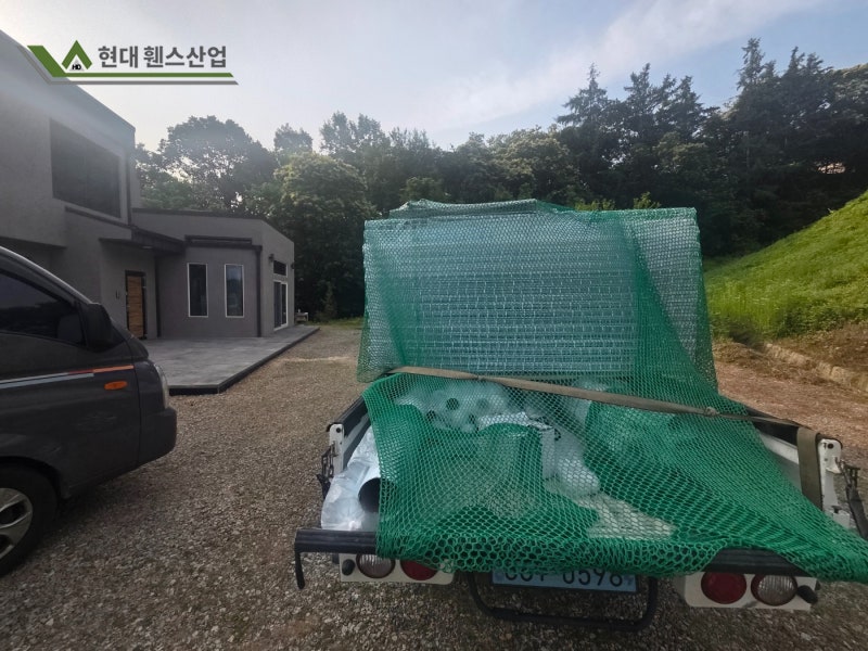 [양평휀스] 펜스 대문 설치 메쉬 휀스 매립형타입 시공