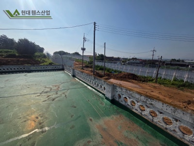 전원주택 휀스 옥상 설치 메쉬휀스 시공 [현대휀스산업]