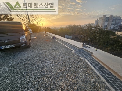 논산휀스 펜스 울타리 - 논산시 양촌면에 위치한 음식점 경계에 추락방지용 베이직 A형휀스를 시공한 현장을 소개합니다.