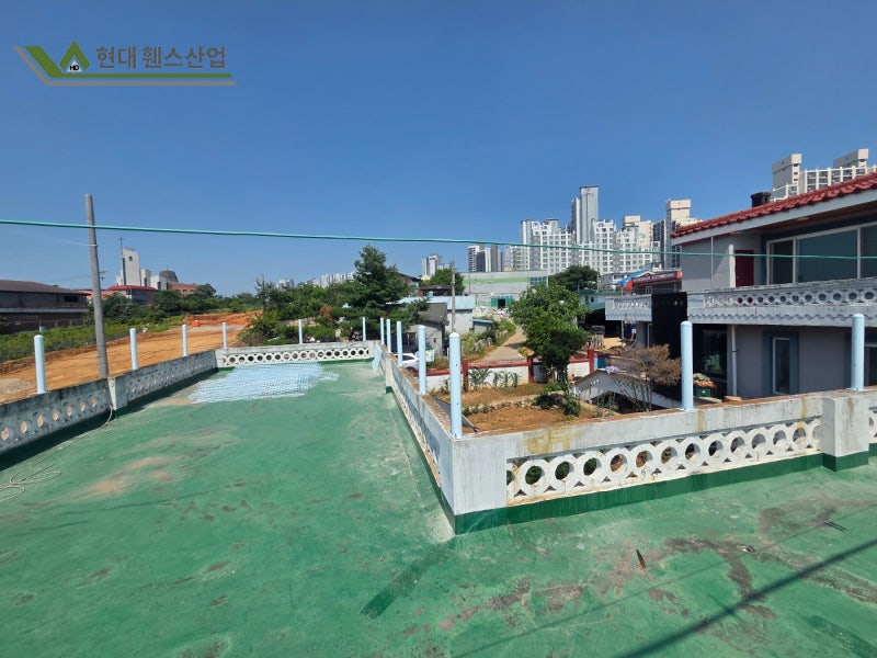 전원주택 휀스 옥상 설치 메쉬휀스 시공 [현대휀스산업]