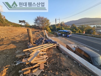 제부도휀스 펜스 울타리 - 제부도에 위치한 전원주택단지 예정지에 경계용 베이직 A형휀스를 시공한 현장을 소개합니다.