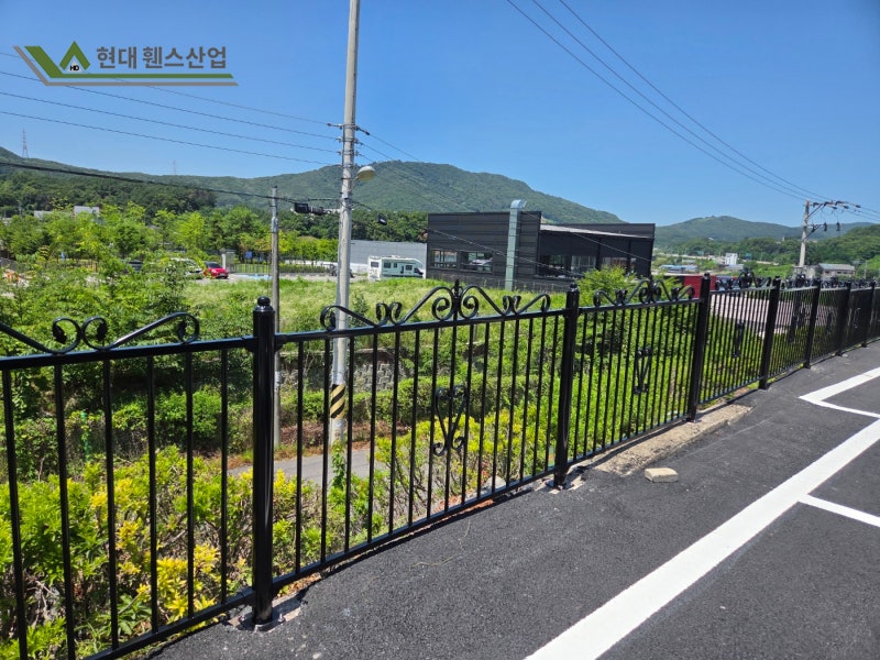 용인휀스 처인구 유방동 공장 시공 디자인휀스 추가 70m 설치