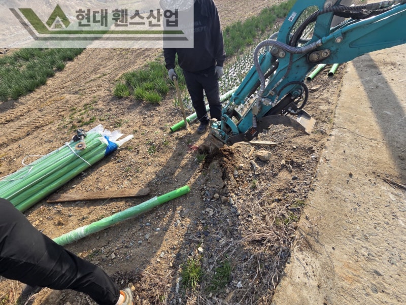 보령휀스 펜스 울타리 - 보령시 대천동에 위치한 전답에 메쉬휀스를 시공한 현장을 소개합니다.