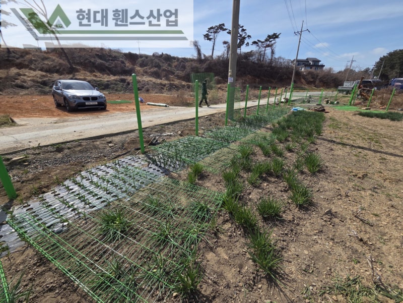 보령휀스 펜스 울타리 - 보령시 대천동에 위치한 전답에 메쉬휀스를 시공한 현장을 소개합니다.