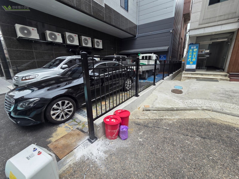 평택휀스 설치 상가 원룸단지 경계 구획 마무리 [현대휀스산업]