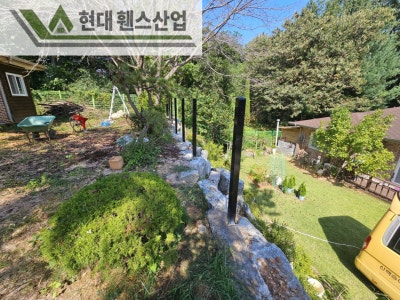 천안 휀스 펜스 울타리 - 천안시 신부동에 위치한 작은 전원주택 경계에 베이직 A형휀스를 시공한 현장을 소개합니다.