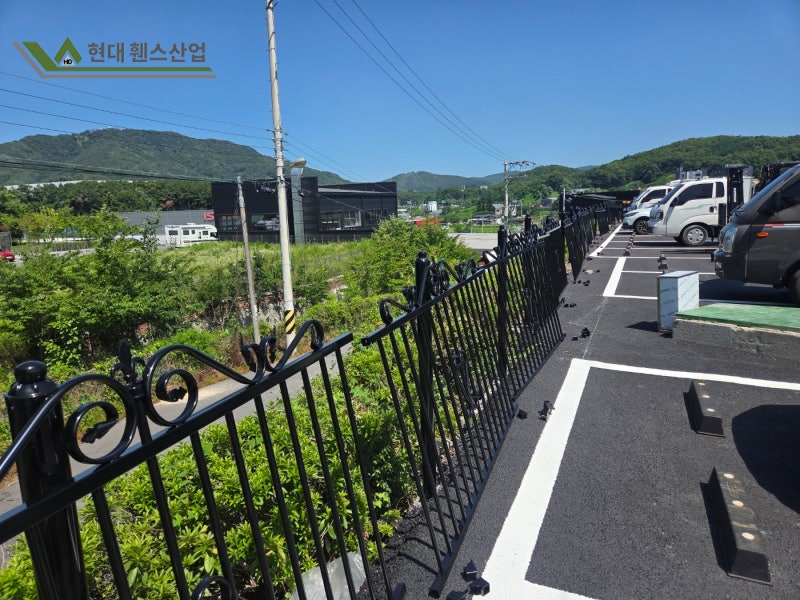 용인휀스 처인구 유방동 공장 시공 디자인휀스 추가 70m 설치