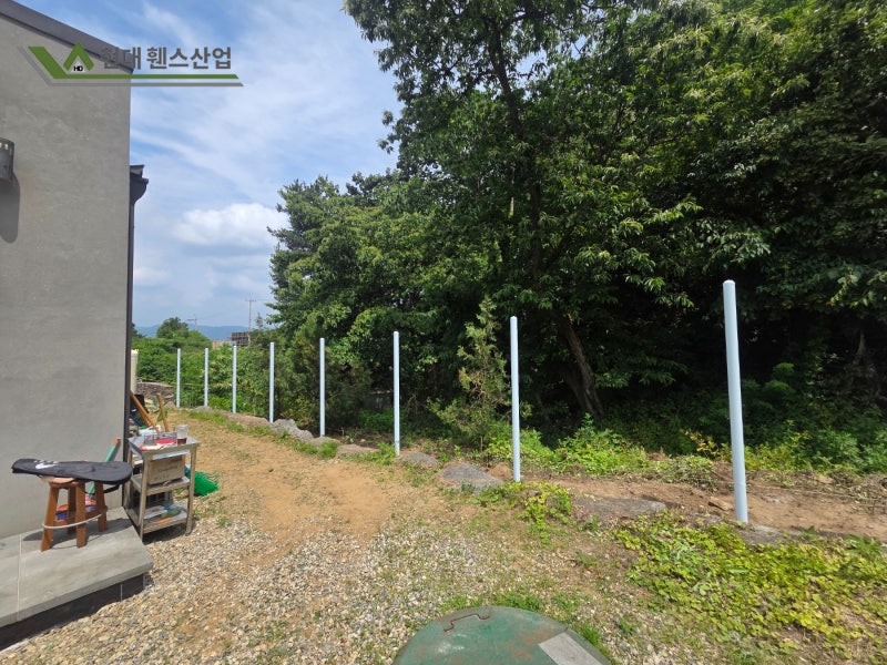 [양평휀스] 펜스 대문 설치 메쉬 휀스 매립형타입 시공