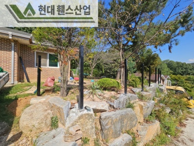 천안 휀스 펜스 울타리 - 천안시 신부동에 위치한 작은 전원주택 경계에 베이직 A형휀스를 시공한 현장을 소개합니다.